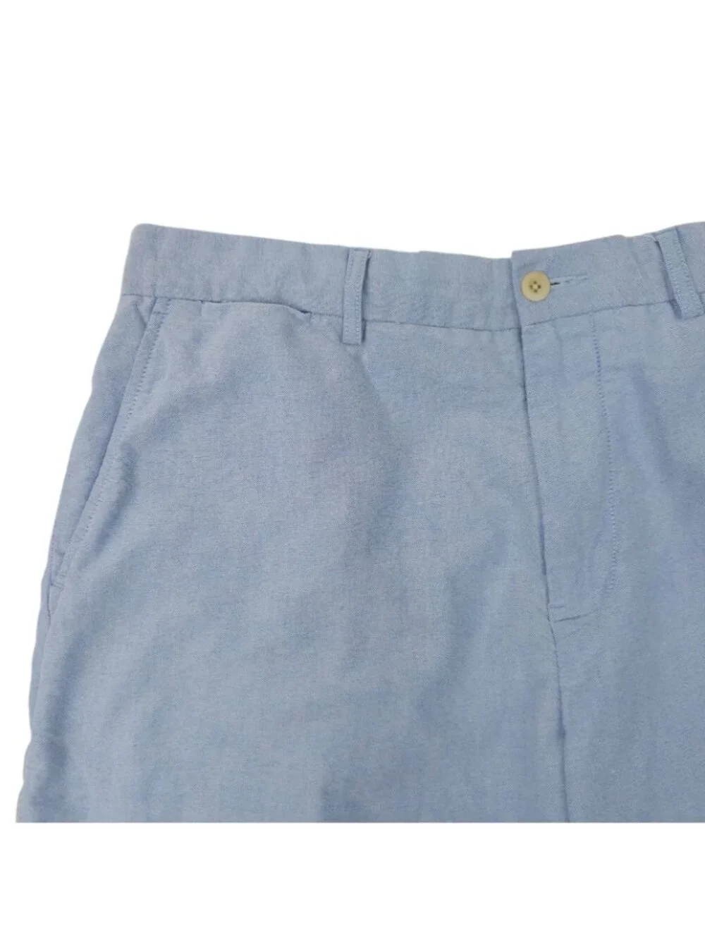 Polo Ralph Lauren Shorts Mens 34 Blue Chambray Chino Flat Front Casual Preppy